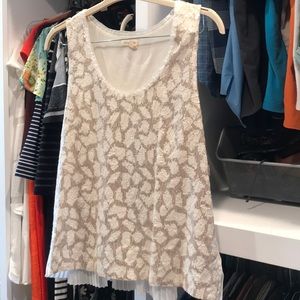 Anthropologie Meadow Rue sequin top